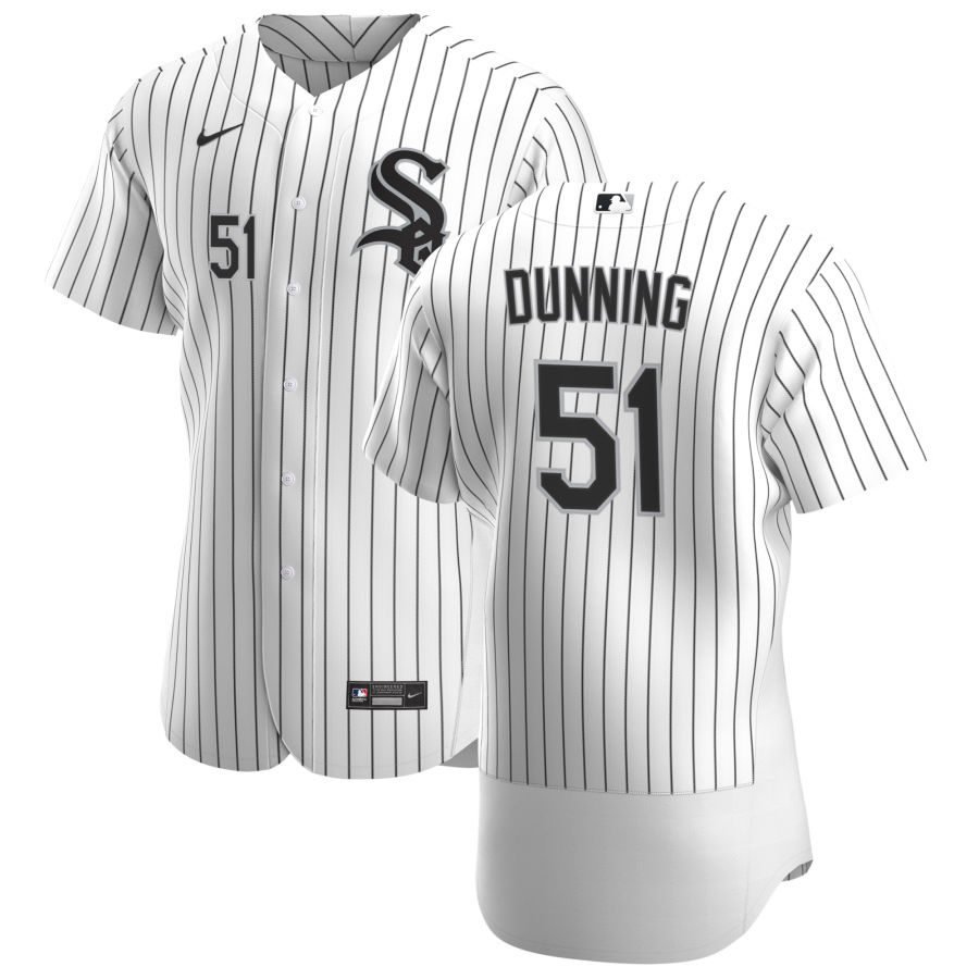 Chicago White Sox 51 Dane Dunning Men Nike White Home 2020 Authentic Player MLB Jersey